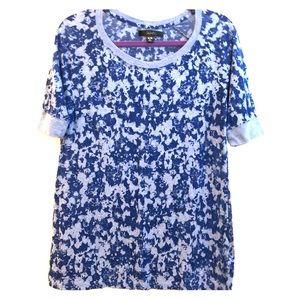 Blue 1/2 Length Sleeve Raglan Tunic